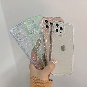 Bling คสนิ่ม  สว่าง สไตล์เครื่องประดับเพชร เคสไอโฟน For iPhone 11 12 13 14 pro max โปร แม็กซ์ 7Plus 8Plus XS X XSMAX XR #28