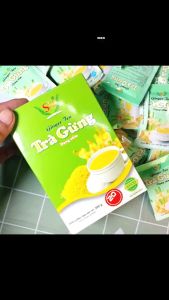 Trà gừng dạng cốm Sing Việt (Hộp vàng 100g  Hộp xanh 200g)