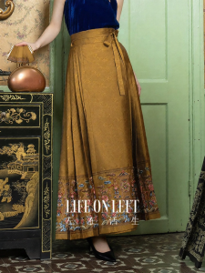 Improved Chinese-style Mian Skirt Half Skirt for Spring and Summer with Embroidery