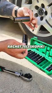 ISKU Mata Socket Extention Impact 10pcs CR-MO Socket Impact 1/2 Inch 8-24mm 10pcs Panjang Impact