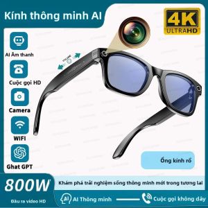 Kính Thông Minh 4K UHD AI Dịch Thuật Dành Cho Nam Nữ Tích Hợp Camera Thể Thao Ngoài Trời WiFi Chống Ánh Sáng Xanh Tương Thích Bluetooth Trợ Lý Giọng Nói