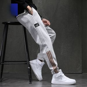 ROMON | Lormen Mens Fleece Lined Lamb Velvet Casual Pants Spring Autumn Sports Long Trousers Loose Fit Youthful Style Elastic Waist
