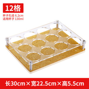 Acrylic Plastic Cup Bar Beer Cup Transparent Anti-fall Octagonal Cup Holder KTV Party Supplies Chinese Style Pure Color Glass