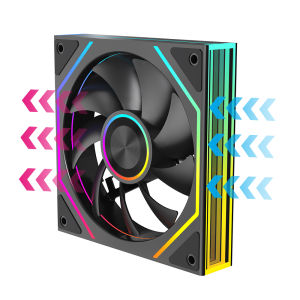 Jungle Leopard Prism 4 RS Ultra Quiet Case Fan 12CM Cooling Desktop Silent ARGB Divine Light Synchronous Unlimited Mirror