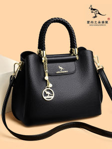 Fashionable Large Capacity Leather Handbag Womens 2025 New Style Single Shoulder Crossbody Bag British Style Casual Handbag