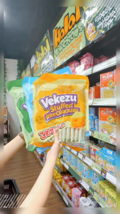Vekezu Stuffed Rice Crackers 300gm Halal 36sticks Seaweed/Cheese/Milk Flavor (Food)