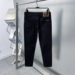 Winter Fashion Black Casual Washed Fleece Denim Jeans Youth Premium Lightweight Straight Leg Long Pants Bird Powder Brand