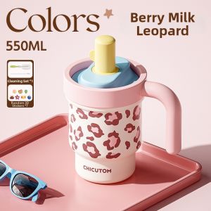 CHICU TOM | Portable Aesthetic Thermos Cup With Straw