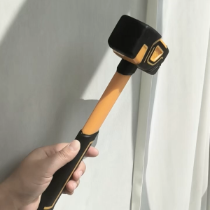 Long Handle Solid Rubber Hammer Non-Marring Rubber Mallet For Tile Flooring Installation Work