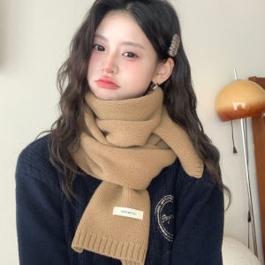 ผ้าพันคอขนสัตว์แท้ผู้หญิง ฤดูหนาว หนาขึ้น ถัก อุ่น ทันสมัย ผ้าคลุมไหล่ขนาดเล็ก อุ่นer ดูอัลแลนตินี สไตล์เกาหลี