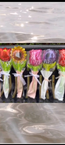 ลูกโป่งฟอยล์รูปช่อดอกไม้ มีลวดลายดอกทานตะวัน กุหลาบ ทิวลิป และเดซี่ เหมาะสำหรับเป็นของขวัญวันวาเลนไทน์และของขวัญวันแม่