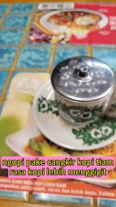 Cangkir Kopi Set Cangkir Set Keramik Plus Tatakan Motif Bunga Kopi Tiam Bistro Kualitas Tebal Set 6 Pc