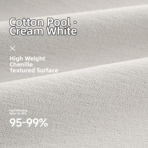 JINCHAN | Antibacterial Blackout Chenille Vintage French Style Curtains