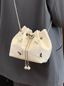 Trendy Fashionable Chain Strap Bucket Bag Womens Crossbody Bag Quality Material Soft PU Leather Casual Style Small Size