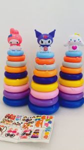 [NHIỀU MẪU] Đồ chơi Tháp thảy vòng 9 TẦNG dành cho bé thích chơi ném vòng xếp vòng Kuromi Melody Cinnamoroll Hổ Gấu dâu