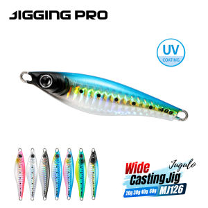 JIGGING PRO 20g 30g 40g 60g JUGULO Wide Casting Jig Slow Fall Shore Jigging Lure UV Coating Metal Jig Fishing Lure