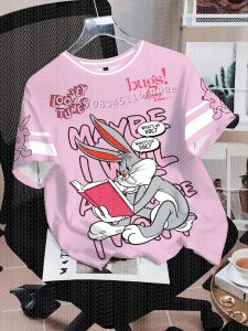 Hot Toys | Mens and Womens Cartoon Rabbit Printed Short Sleeve 3D Printed Summer Cute Sports Top Parent Child Womens Childrens T-shirt