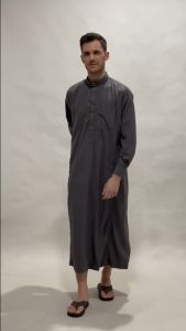 As-Sabar - Gamis Pria Series Abbas Jubah Laki Laki Modern Premium Model Emboss Lengan Panjang Untuk Dewasa Dan Remaja