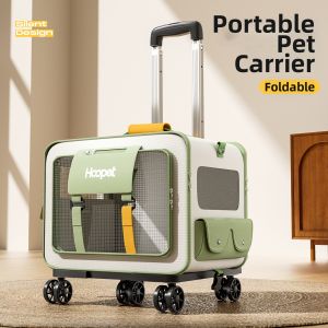 HOOPET | Portable Large Capacity Car Airline Wheeled Pet Carrier