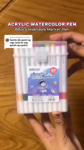 80 Colors Acrylic Marker Pen Coloring Pen Highlighter Set Of Painting And Drawing Acrylic Marker School Supplies Set