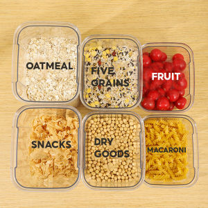 Airtight Food Storage Container Leakproof Stackable Dry Cereal Locking Lid Canister with Spoon Pantry Organizer