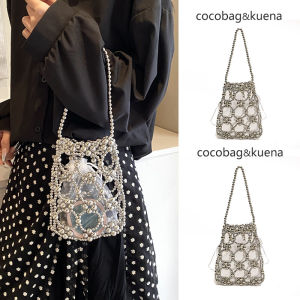 กระเป๋าสะพายไหล่แบบสะพายข้างสำหรับผู้หญิงในช่วงฤดูร้อนปี 2025 กระเป๋าถือทรงกลมขนาดเล็ก COCOBAG & KUENA สไตล์หวาน