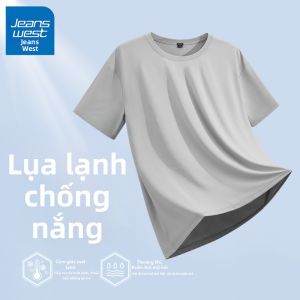 Jeanswest | Áo Thun Nam Mùa Hè Cotton Lụa Băng Màu Trắng