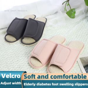 XueChur Women Men Diabetic Slippers Arthritis Edema Adjustable Closure Memory Foam House Shoes Pregnant womens slippers Open Toe Extra Wide Elderly indoor slippers