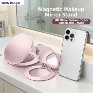RQZN | Magnetic Phone Stand with Magnifying Mirror Ultra Thin Portable Foldable