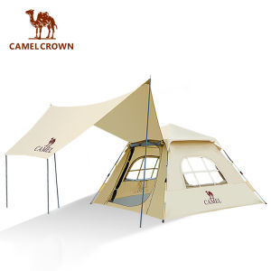 CAMELCROWN Lều Vinyl Tự Động Có Mái Che Có Thể Tháo Rời Chống Nước Bật Lên Tức Thì Lều Cắm Trại Chống Nắng Ngoài Trời