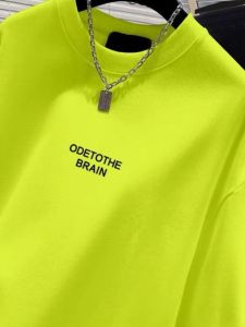 XIBAIYI | Fluorescent Green Cotton Short Sleeve T-shirt for Men and Women Summer Design Loose Fit