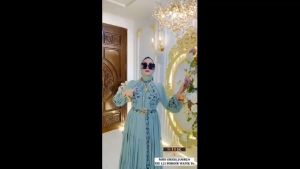 Baju Muslim Wanita Elmira Dres Ceruty Babydoll Full Puring Apk Bordir Premium Gamis Kondangan Tebaru Jumbo M L XL XXL 3XL Mewah Elegan