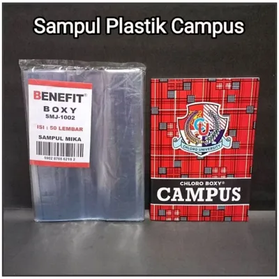 2010 Pcs Sampul Buku Plastik Mika Tebal ( Ukuran Campus Bigboss )