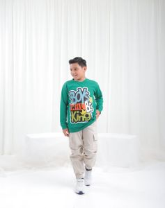 Setelan Anak Laki Laki Lengan Panjang Minimine Oneset Casual Cargo Longsleeve