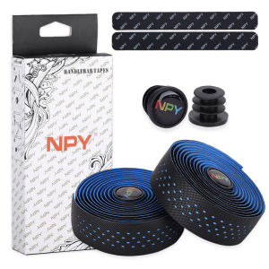 Road Bike Handlebar Tape Gradient Anti-Slip Shock Absorption Fixed Gear Double Color Leather Breathable Bicycle Accessories