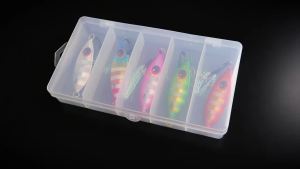 5Pcs/Boxed 10-60G Metal Slow Jig Artificial Sinking Casting Lure Fishing Trolling Lure 3D Eyes Fishing Bait with Assist Hooks