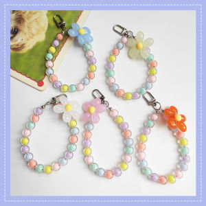 ZAY Pastoral Bunga Manik-manik Rantai Gantungan Hp