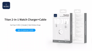 WIWU 2 in 1 Fast Charging Cable for Apple Watch Charger& iPhone 17 16 15 14 13 Charger USB A&C Multi Charging Cable Nylon Braided Cord for Apple Watch iPhone