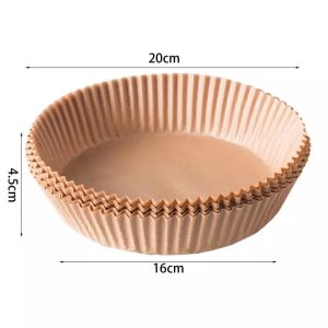 Air Fryer Paper disposable drain oil anti-sticking non-porous Kitchen baking Special oil paper tray for air fryer 炸锅纸