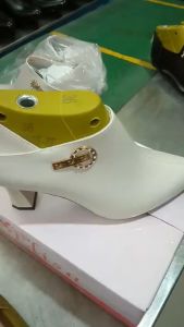 E1400 - Giày Elisa Boot Da cao cấp gót Ngọc – Màu Đen – Màu Kem 5P VÀ 7P