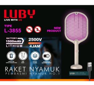 raket nyamuk Luby 2in1