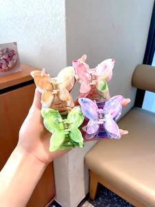 Korean Three-dimensional Butterfly Flower Hair Clip Simple Design High-end Frangipani Ponytail Hairpin Hair Accessories