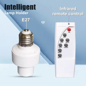 E27 Smart Lamp Holder Infrared Wireless Remote Control Timer Switch AC85-265V 220V 110V House Switch Baby Room Bedroom Switch