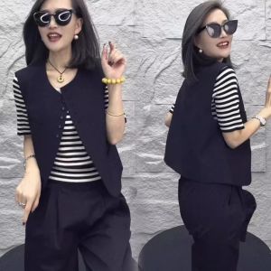 YINGDAI | New Fashionable Round Neck Single Button Design Slim European Style Waistcoat