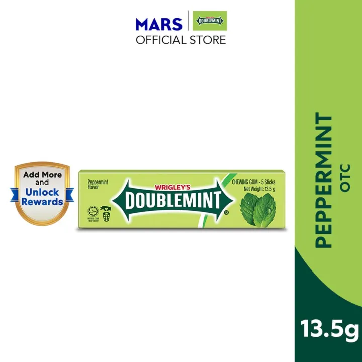 DOUBLEMINT® Peppermint Gum Candy 5-sticks | Best-selling Bubble Gum