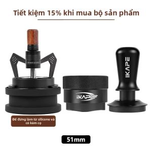 IKAPE | Bộ Dụng Cụ IKAPE Rotary WDT 0.4mm 10 Kim Dụng Cụ Phân Phối Cà Phê Espresso Bằng Thép Không Gỉ Màu Đen Phụ Kiện Máy Pha Cà Phê Espresso