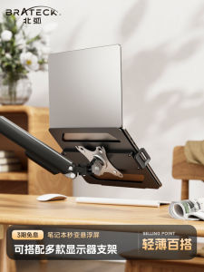 North Arc APE40 ขาตั้งจอคอมพิวเตอร์โน๊ตบุ๊กแบบมืออาชีพแบบพกพา แขนกลแบบมีโครงสร้างสองในหนึ่ง แผ่นรองแบบแขวน อุปกรณ์เสริมสำหรับคอมพิวเตอร์