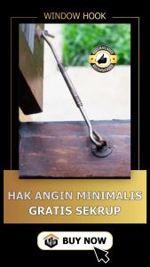 Hak Angin Jendela 6mm x 19cm & Kunci Jendela Stainless