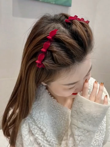 BabyShop-C1383 Jepitan Rambut Wanita Model Kepang Ala Korea Style Jepit Rambut Poni Velvet Hair Pins