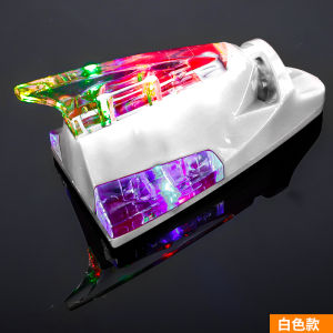 Car Flashing Light Shark Fin Wind Lamp Colorful Energy Saving Wind Lamp Roof Warning Light Anti-Collision Decorative Antenna